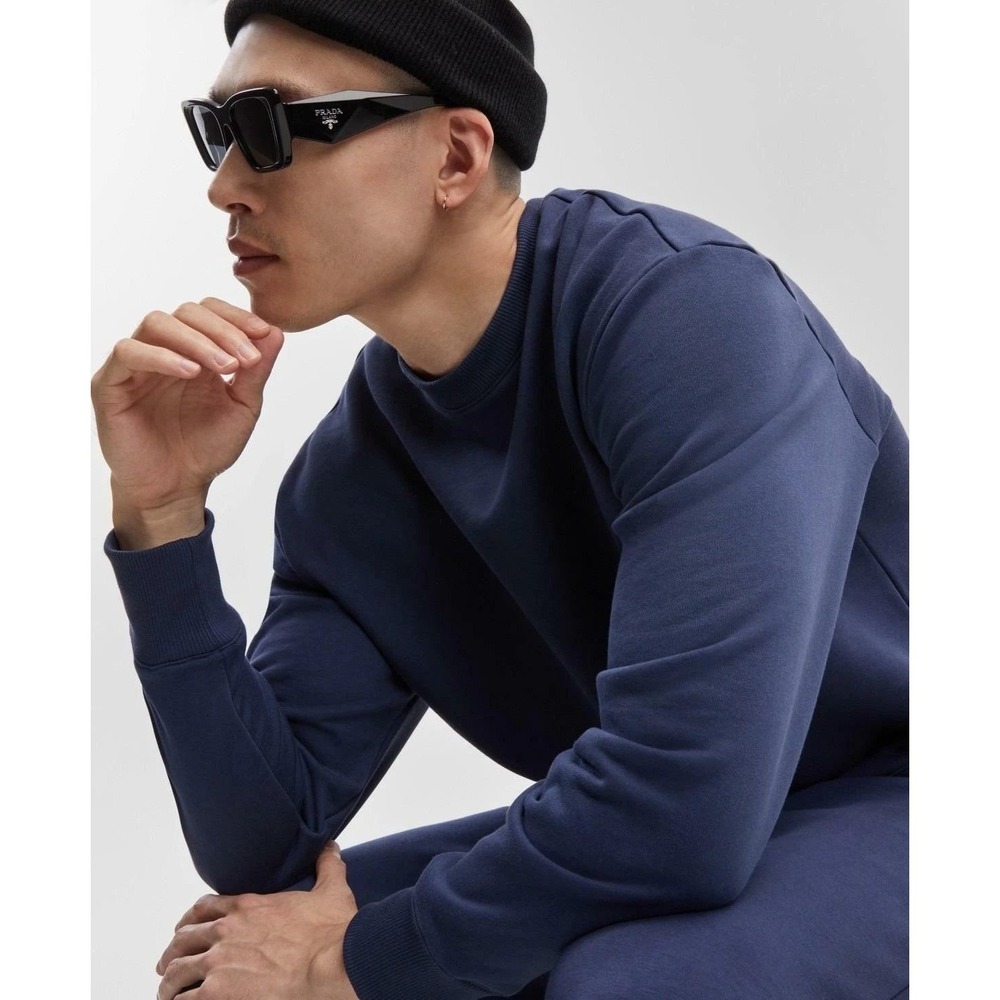 Mode of One Mens Boxy Crewneck Sweater Caspian Waters Blue XL 100187449MN
